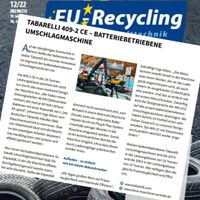 BMA Maschinenvertrieb ENGLISH Press release EU Recycling 12/2022